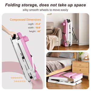 Lettino Pilates Rosa di Alta Qualità, Pieghevole, Attrezzatura Fitness Commerciale per Casa e Studi Yoga - Product Image 3