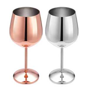 Luxury Rose Gold Stainless Steel Wine Glass Set Elegant Metal Goblet Shatterproof <b>Copper</b> Plated Cocktail Chalice Barware <b>Cup</b> - Product Image 6