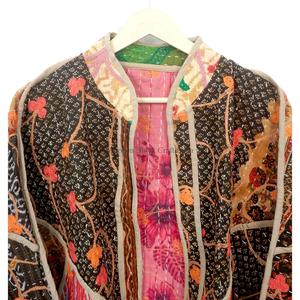 Ethnic Summer/Winter Spring Knitted Kantha <b>Jacket</b> Regular Breathable Quick Dry Eco-Friendly Vintage Casual <b>jacket</b> for outings - Product Image 2