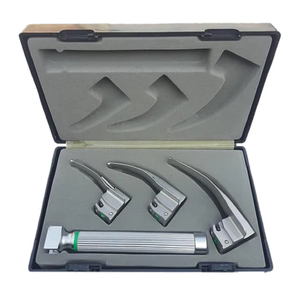 Diagnostic Fiber <b>Optic</b> Laryngoscopes Diagnostic Set 4 Blades Best ENT Surgical Tools Medical medic <b>instrument</b> Laryngoscope Set - Product Image 1
