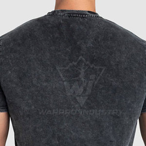 T-shirts OEM délavés au soleil en coton épais, coupe oversize, effet délavé - Product Image 6