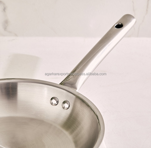 Sartén de Acero Inoxidable para Chef, Antiadherente, Resistente, con Base de Inducción, para Uso Comercial, Exportación - Product Image 4