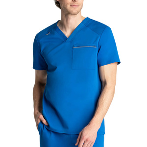 Blouse de travail unisexe personnalisable pour le secteur de la santé, tenue professionnelle médicale avec détection d'aiguilles et thermocollage sans couture pour médecins - Product Image 1