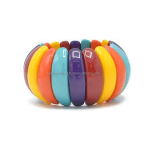 Bracelet de mode en résine de finition mate multicolore Accessoire confortable et élégant - Product Image 5