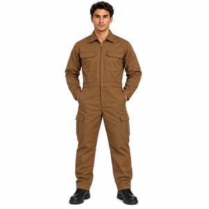 Combinaison de travail personnalisée pour homme, combinaison de sécurité industrielle, combinaison de protection, couleur unie, combinaison de travail personnalisée pour mécanicien - Product Image 1