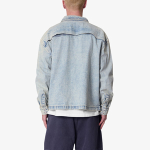 Ventes en gros ARTIZ INTERNATIONAL Vestes en jean pour hommes, couleur unie, délavées à l'acide, boutonnées, écologiques, lavables, style vintage formel, 100% - Product Image 2