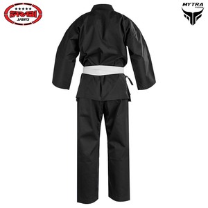 Wholesale Farabi <b>Black</b> Karate Suit Adults Cotton Martial Arts Uniform Training Wear Unisex Customized Logo 100% Premium - Product Image 5