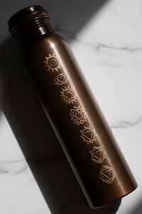 Copper Water <b>Bottle</b> Bohemian Design Portable Reusable for Travel and Daily Use - Product Image 5
