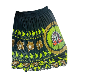 Latest Fashion Women's Casual <b>Skirt</b> Hawaiian Islander Guam Micronesia 100% Polyester Fabric Embroidered Ankle-Length Satin <b>Beach</b> - Product Image 3
