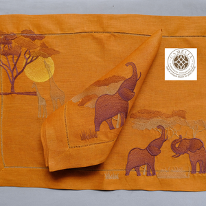 Serviette en lin 100% Elephant Parade |   Serviettes de table décoratives réutilisables écologiques pour la salle à manger, les restaurants, les mariages et la maison - Product Image 5