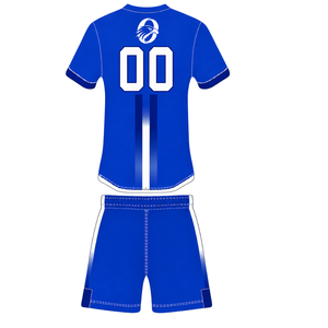 ชุดรักบี้สีน้ำเงินรอยัลสีขาวแขนสั้นเสื้อเจอร์ซีย์มีซิปด้านหน้ากางเกงขาสั้นเข้าชุดระบายอากาศได้ดีชุดฝึกซ้อมทีมชุดกีฬาประสิทธิภาพสูง - Product Image 2