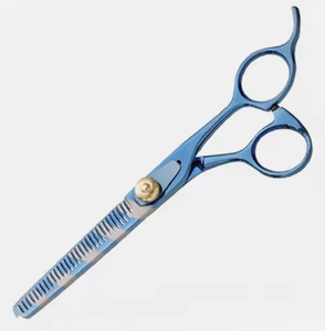 Tijeras de Peluquería Profesionales de Acero Inoxidable, Ligeras, Negras y Rojas, para Adelgazar el Cabello, para Uso en Salones de Belleza - Product Image 4