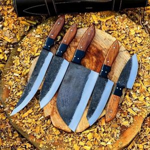 Ensemble de couteaux de cuisine pour la préparation des aliments avec poignées ergonomiques pour hacher, trancher et couper en dés, cuisine professionnelle - Product Image 1