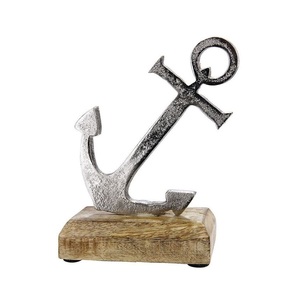 Figurine d'arbre de Noël en aluminium plaqué argent poli, impression typographique, étoile 2D sur base en bois, décoration de centre de table pour les fêtes - Product Image 3