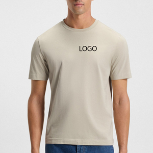 T-shirt slim pour homme en tissu extensible de haute qualité avec matière douce / Col rond avec logo personnalisable - Product Image 1