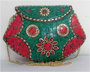 Bolsos de Mano Metálicos Bohemios Hechos a Medida, Tipo Bandolera, para Fiestas, Modelo GC-BG-399, Disponibles al Mejor Precio desde India - Product Image 1