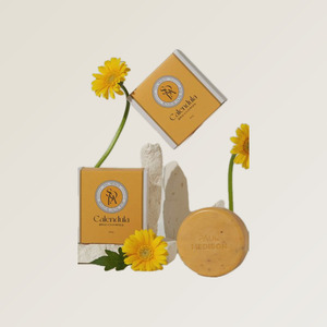 Jabón artesanal coreano K-Beauty Polmedison Signature Calendula Soap 100g Nuevo Tipo Hecho en Corea con Aceite de Oliva - Product Image 1