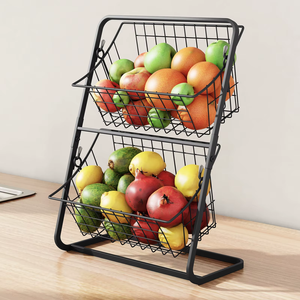Panier à fruits décoratif en métal exquis qui s'harmonise avec les comptoirs, les tables à manger et les îlots de cuisine - Product Image 6