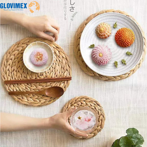 Hot Trending Water Hyacinth <b>Woven</b> Placemat Wicker <b>Coaster</b> Sustainable Custom Design Table Setting Accessories - Product Image 4