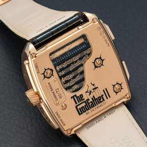 นาฬิกา Godfather II Luxury Timepiece Mamba รุ่นใหม่ ตัวเรือนสแตนเลส สายหนัง กลไกจักรกล หน้าปัดอนาล็อก-ดิจิตอล ขนาด 41 มม. 50 เรือน - Product Image 2