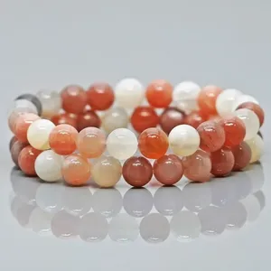 Natural Multi Moonstone 8mm Smooth Round AA Grade Gemstone Beads Stretch <b>Bracelet</b> <b>Healing</b> Jewelry Wholesale - Product Image 1