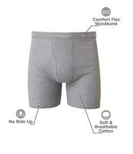 Men Cotton Spandex <b>Boxer</b> Shorts Luxury Breathable Soft Underwear OEM Supplier Factory Wholesale Bulk Orders - Product Image 5