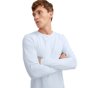 Camiseta de manga larga para hombre 100% de alta calidad, con logo personalizado, a la moda, premium, de alta calidad, estilo urbano. - Product Image 3