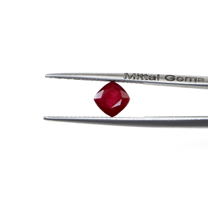 Natural Bangkok Ruby Calibrated 6mm <b>Cushion</b>, Natural Loose Faceted Ruby Gemstone For Jewelry Making Ready To Use - Product Image 2