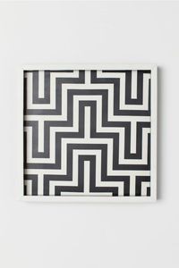 Plateau rectangulaire élégant et poli, fait main, durable, avec incrustation en résine, éléments géométriques, présentoir décoratif sophistiqué pour la maison - Product Image 3