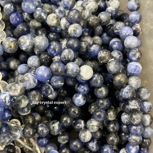 Pulsera de cristal de sodalita natural, cuentas de 8mm para la calma, la concentración y la comunicación, pulsera elástica de piedra curativa, regalo unisex - Product Image 5