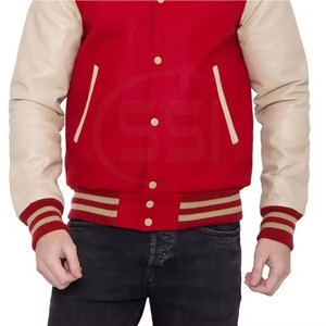 Blouson universitaire homme tendance de haute qualité, col montant, respirant, séchage rapide, vêtement d'extérieur hiver, finition en cuir, faible MOQ 2026 - Product Image 6