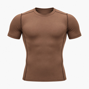 Muscle Fit Training Top for Men Breathable Stretch <b>Short</b> <b>Sleeve</b> Fitness <b>Base</b> <b>Layer</b> Private Label Athletic Sportswear - Product Image 1