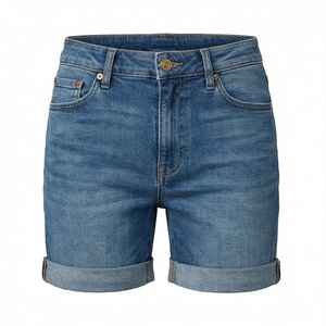 กางเกงยีนส์ขาสั้นผู้หญิงไซส์ใหญ่ ระบายอากาศได้ดี ผ้าฝ้าย ติดกระดุม ทรงบู้ตตี้ สีสันปรับแต่งได้ สไตล์สตรีทแวร์ - Product Image 1