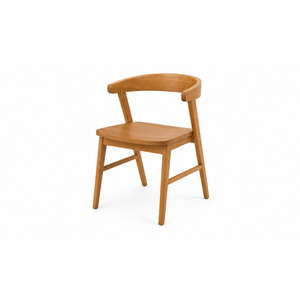 Ensemble de salle à manger ARTERRA en teck de style Japandi de luxe, table rectangulaire moderne, chaises à dossier incurvé pour appartement - Product Image 3