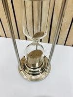 Reloj de Arena de Aluminio Plateado de 8'' con Diseño de Ángel Animal |   Pieza Decorativa Vintage para Mesa de Graduación (Diseño Otto 1869)