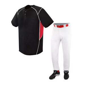 Camiseta de Béisbol Negra para Hombre, Manga Corta, Cierre de Botones, Nombre del Equipo, Ropa Deportiva, Logotipo Personalizado, Uniforme - Product Image 3