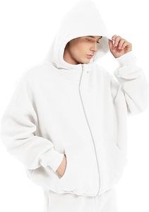 Sweat à capuche zippé pour homme 300 g/m² en molleton de coton et polyester épais, respirant, style streetwear décontracté, avec logo personnalisé, pour l'hiver - Product Image 4