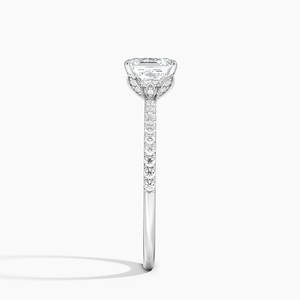 แหวน BOJ รุ่น 0134 ทรง Asscher Cut เงินแท้ 925 ประดับเพชรเม็ดเดี่ยวทรงกลีบดอกไม้ 2 กะรัต สี D ความสะอาด VVS1 มอยส์ซาไนต์ รับรองโดย GRA - Product Image 3