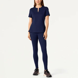 Nouvelle conception, logo personnalisé, vêtements d'infirmière unisexes, vente chaude, confortables, 72% polyester/21% rayonne/7% élasthanne, col en V, tricotés, pour hôpital - Product Image 3