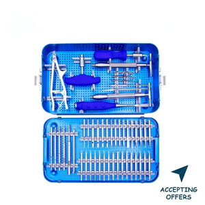 Broken Screw <b>Removal</b> Set Sterilization <b>Box</b> 49 Pcs Orthopedic Instruments JI-3075 Jamso Industries CE 1 Year Warranty - Product Image 1