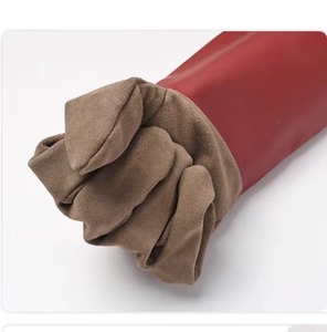 Leather Cow Split Leather <b>Long</b> Welding Working <b>Gloves</b> - Product Image 2