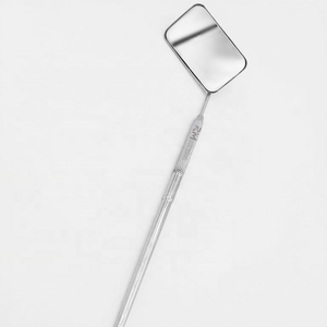 Eyelash Extension <b>Mirror</b> <b>Square</b> Shape Silver Shiny Stainless Steel Private Label Single Side Used <b>Mirror</b> Diamond Grip handle - Product Image 2