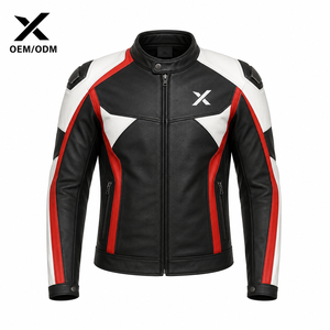 Veste de course en cuir pour homme X, manches longues, coupe-vent, toutes saisons, color-block, fabriquée à Sialkot, X Sports City XSC - Product Image 1