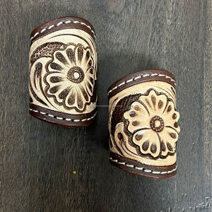 Elegant Handcrafted Tooled Leather <b>Scarf</b> Slide with Durable Design Western <b>Scarf</b> Holder for Women's Neckerchief <b>Scarf</b> Woggles - Product Image 4