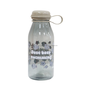 ขวดน้ำพลาสติก PET ปลอดสาร BPA ขนาด 500 มล. สำหรับเด็ก ฝาปิดแบบคุกกี้ สายสะพาย พิมพ์ลายได้ตามต้องการ ขวดน้ำสำหรับโรงเรียน สำหรับตั้งแคมป์และเดินป่า - Product Image 3