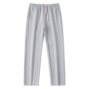 Pantalon de jogging pour homme en coton sergé 350 g/m², coupe droite, jambe large, taille élastique, pour le sport et les activités de plein air - Product Image 1