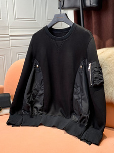 OEM High-quality Color Contrast Sweatshirt Loose Casual Autumn <b>Pullover</b> Sweatshirt for <b>Men</b> and Women - Product Image 4