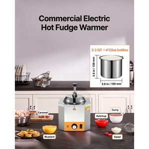 Dispenser Elettrico Commerciale per Formaggio da 2.4L, in Acciaio Inossidabile, Riscaldato, con Temperatura Regolabile 86-230F, Attrezzatura per Mantenimento Caldo - Product Image 2