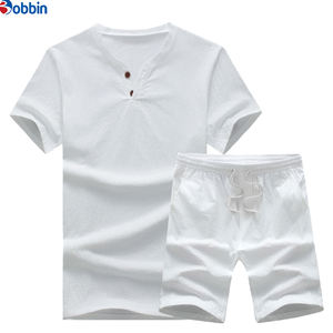 ชุดเสื้อยืดแขนสั้นและกางเกงขาสั้นสไตล์ลำลองใส่สบายสำหรับทุกเพศ  คอลเลคชั่นใหม่รับซัมเมอร์  ชุดจ็อกเกอร์ผู้ชายแบบสั่งทำพิเศษ ระบายอากาศได้ดี - Product Image 2