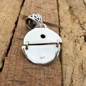 Wholesale 925 Sterling Silver Natural Pink <b>Opal</b> Gemstone Pendant Round Textured Disc Charm Custom Jewelry Manufacturer - Product Image 6